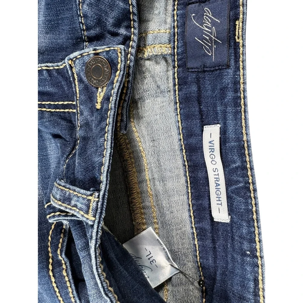 Daytrip Virgo Jeans Mens 31L Blue Denim Medium Wash Rugged Comfort Straight Leg